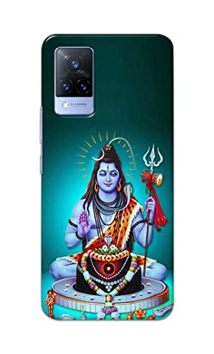 Image of Printed Hard Back Cover Case for Vivo V21 5G Back Cover (Lord Shiva) -1803