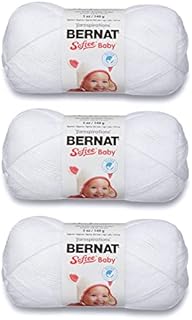 Bernat Softee Baby White Yarn - 3 Pack of 141g/5oz - Acrylic - 3 DK (Light) - 362 Yards - Knitting/Crochet
