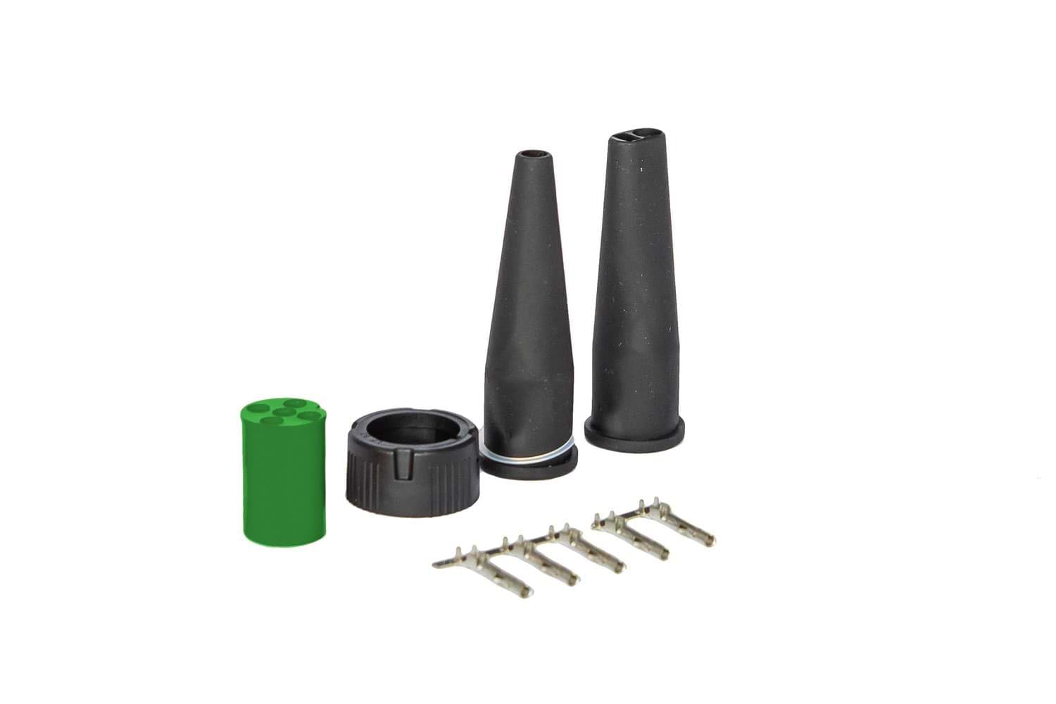 Set Connettori Baionetta 5-PIN Aspöck Femmina Giallo + Verde per Fanali Rimorchio 12V Kit Cablaggio Luci Sinistro e Destro Carrello Appendice Professionale