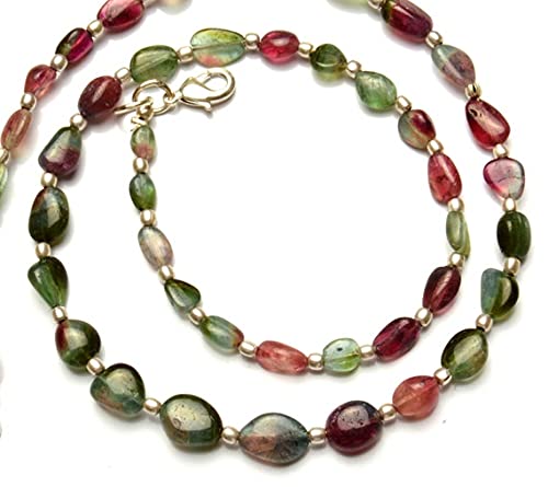 Tourmaline pastèque perles nuggets pour créer un cadeau d'anniversaire personnalisé unique
