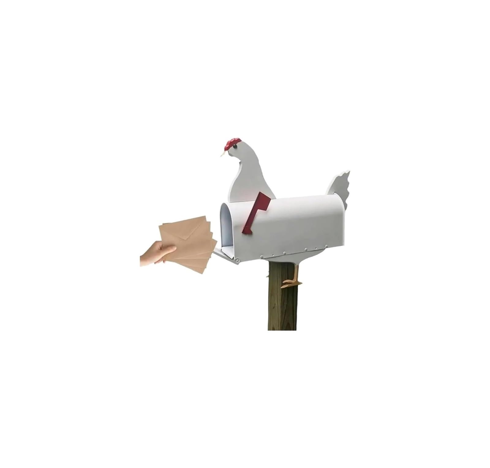 FGJsfhrDTU Letter Box, Creative Chicken Shaped Mailbox Iron Mailboxes For Outside Personalized For Garden Yard