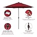 Abba Patio 11ft Patio Umbrella Outdoor Umbrella Patio Market Table Umbrella with Push Button Tilt and Crank for Garden, Lawn, Deck, Backyard & Pool, Red