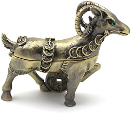 Objet d'art Release #536"Year of The Sheep Chinese Zodiac Year of The Sheep Handmade Jeweled Enameled Metal Trinket Box image 4