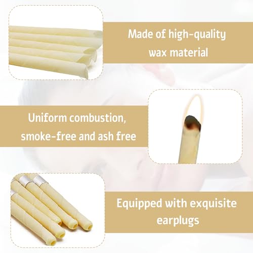 25 Pcs Ear Candles for Wax Removal Ear Cleaning Ear Wax Removal Candle All Natural Beeswax Canding Ear Wax Candles Cylinders Fragrance Hollow Cone Candles Kit for Blocked Ears. - Image 2
