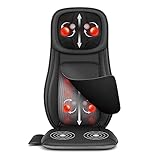 Shiatsu Neck Back Massager with Heat,Full Back Massage Chair Pad,Deep Tissue Massage Seat,Adjustable Height Shiatsu Massager for Neck & Back Massage,Chair Massager for Full Body,Gifts for Women,Men