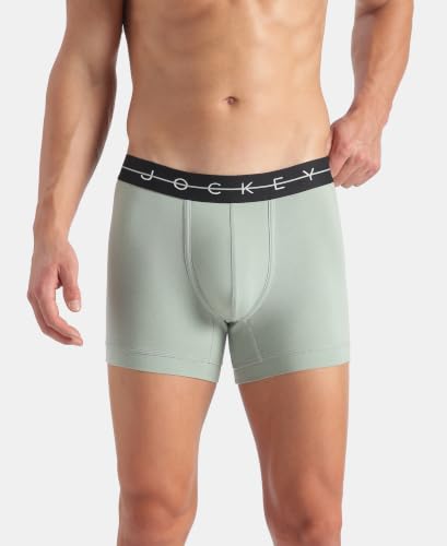 Image of Jockey NY16 Men Super Combed Cotton Elastane Stretch Solid Trunk with Ultrasoft Waistband (Pack of 2)