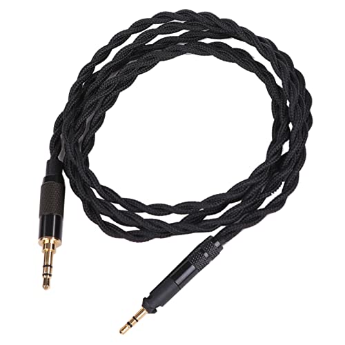 ハイグレード ヘッドホンケーブル 1.2m ナイロン被覆 リケーブル ・ 交換用 プラグ 3.5mm ⇔ 2.5mm (ロック付き特殊プラグ) HD599 HD598 シリーズ ATH-M50x HPH-MT8 などに