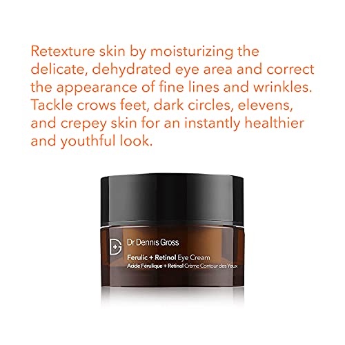 Dr Dennis Gross Ferulic + Retinol Eye Cream: For Crows Feet, Elevens, And Dark Circles, 0.5 Oz #TOP2