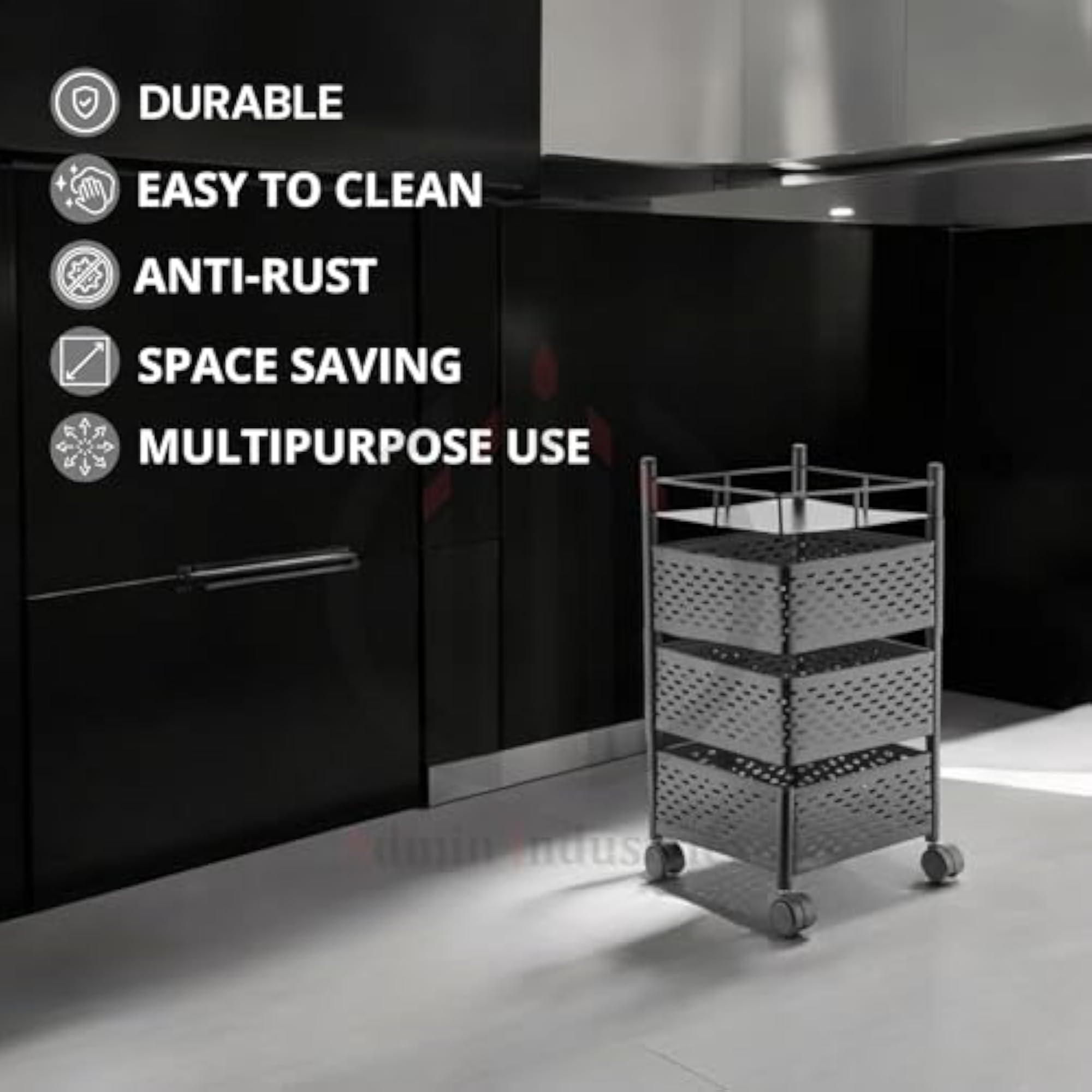 Multi-Purpose Kitchen Storage Organizer Trolley