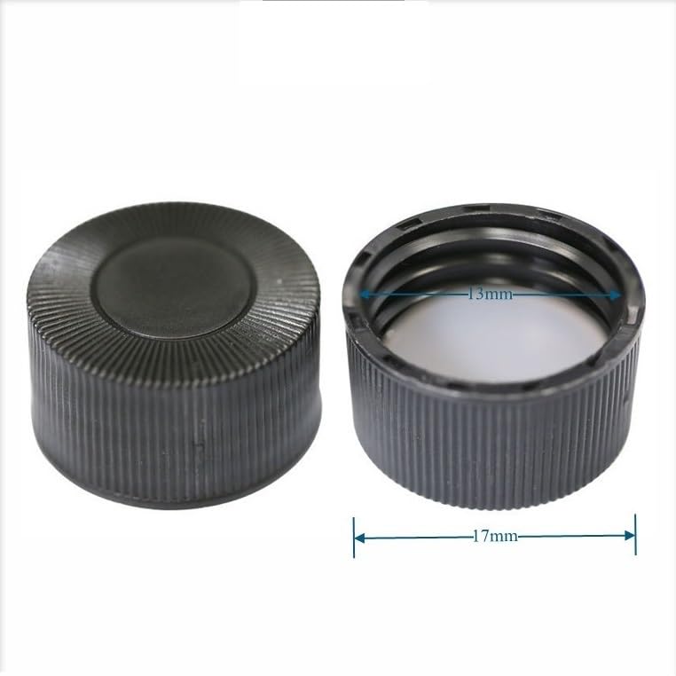 EPA Vial Cap Chromatography Vials Cover 17mm Polypropylene Cap with PTFE/Silicone Septa for EPA Storage Bottle 10ml 100/PK