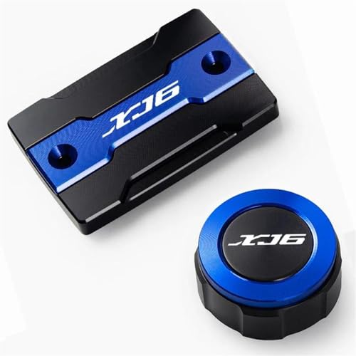 Tapa de líquido de frenos delantera y trasera para moto XJ6 2010-2014: máxima protección azul