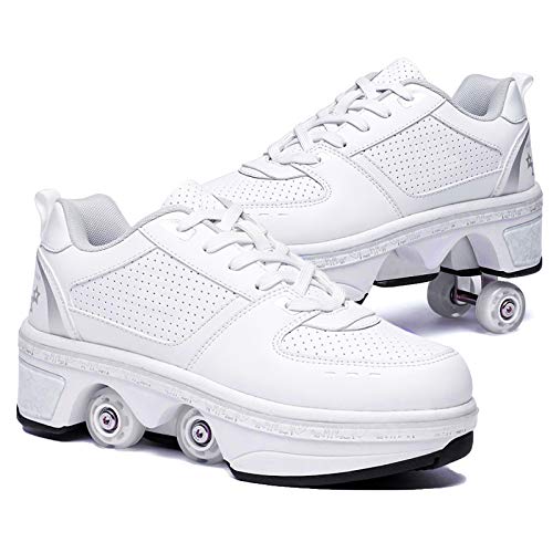 Best Buy! MLyzhe Deformation Roller Shoes Male and Female Skating Shoes Adult Children's Automatic W...