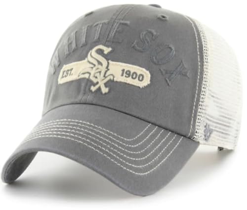 47 MLB Riverbank Mesh Clean Up Adjustable Hat, Adult One Size Fits All (US, Alpha, One Size, Chicago White Sox)