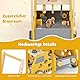 FANTASK Lauflernwagen Holz, 2-in-1 Baby Walker, Lauflernhilfe mit Multi-Aktivitätszentrum & Werkbank, Laufwagen für Kinder ab 1 Jahr Indoor