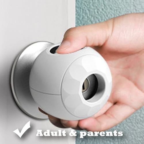 AILUOQI Childproof Door Knob Covers Babyproof (4 Pack) Child Door Locks Door Handle Baby Proofing Door Safety for Kids - Thumbnail 4