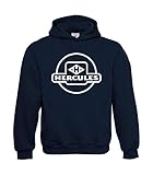 Textilhandel Hering Kapuzenpullover - Mofa Moped Hercules (Navy, XL)