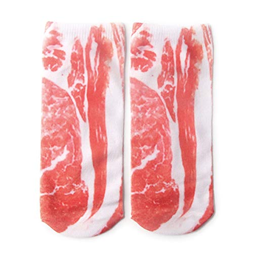 Preisvergleich Produktbild Monllack 3D-Druck Fleischskelett Verschiedene Muster Socken Elastische Bootssocken Kreative Persönlichkeit Bequeme lustige Socke für Frauen