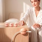 Yuxi Cloud 5-Pack Wire Organizers, Cable Management Clips, Desktop Organizer Wire Clamps, Adhesive Cable Clips, Phone Charging Cable Holders, Suitable for Bedside Tables, Cars, Office Desktops, Pink