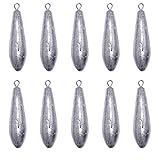 Drop Shot Fishing Weights Sinkers Teardrop Weights Bass Fishing Sinkers for Freshwater Saltwater Fishing Gear 1oz to 8oz