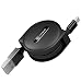 Produktbild DolDer ausziehbares Type C Kabel für Huawei P20/P20lite/P20 pro/P10, Huawei Mate 10pro, oneplus6,Galaxy Note 8/S8/S8 Plus, MacBook (Type C- Schwarz)