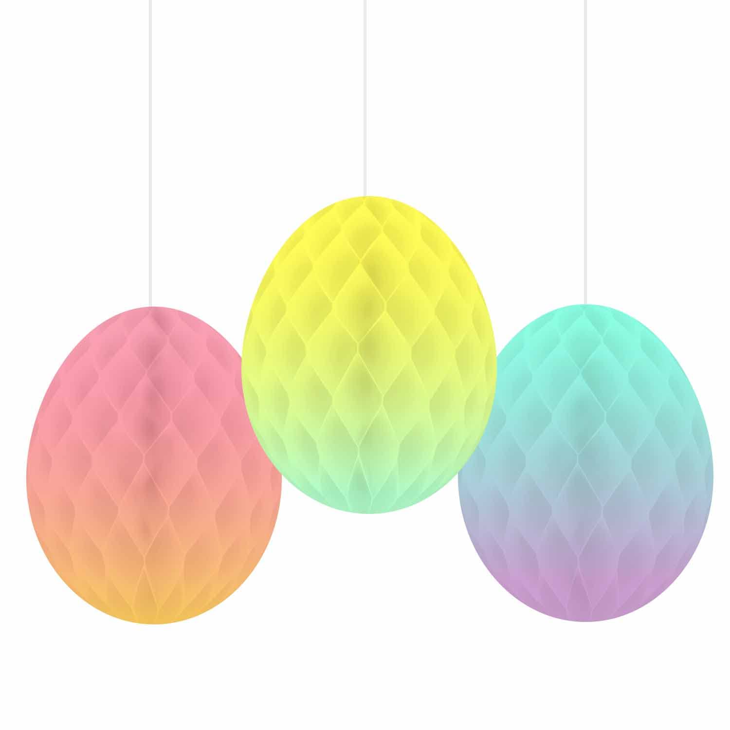 HONEYCOMB EGG DECORATIONS