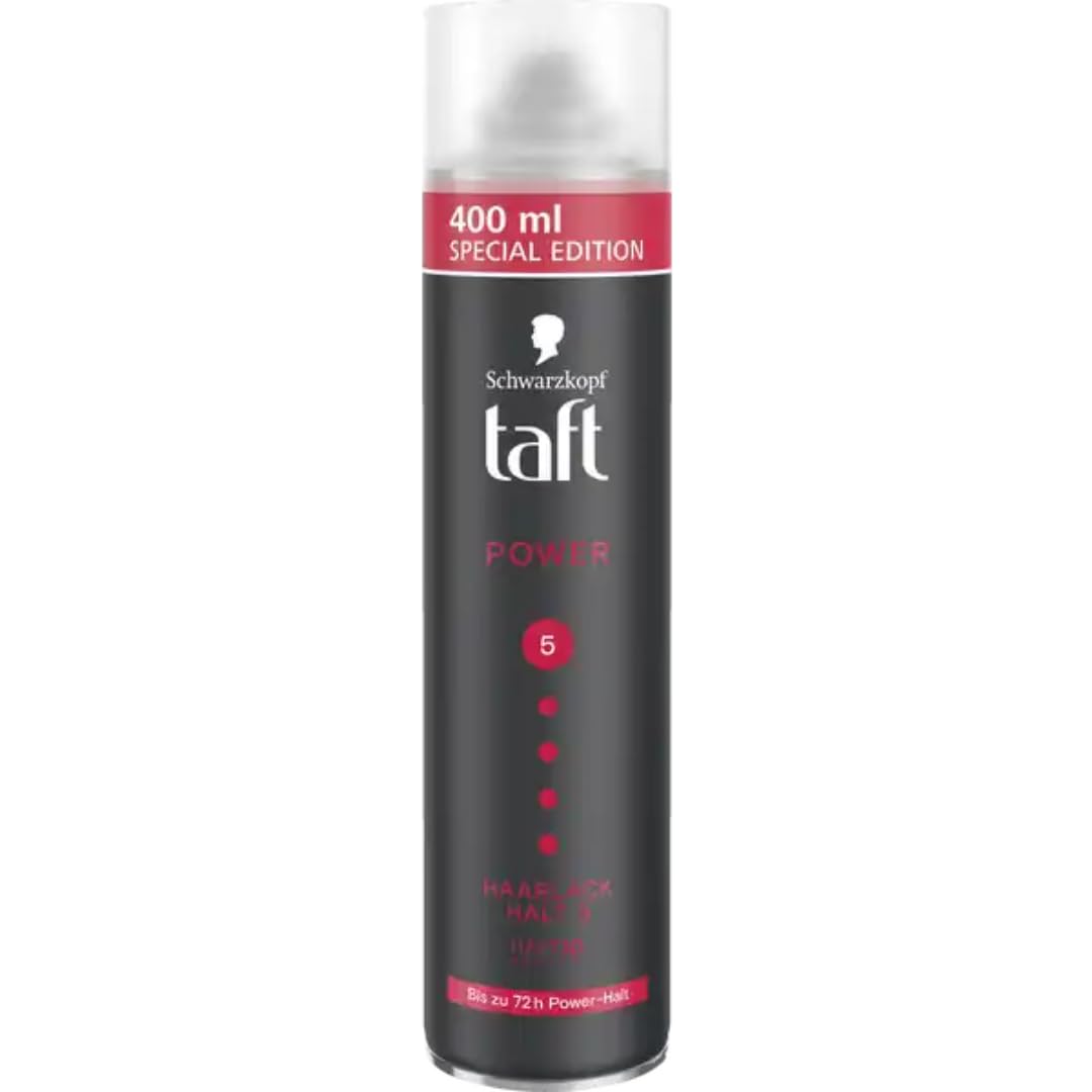 TAAF Haarspray starker Halt – Stärke 5, langanhaltend, ohne Rückstände | Aerosol Haarlack für Styling – Nettogewicht 400 ml, 4 ER