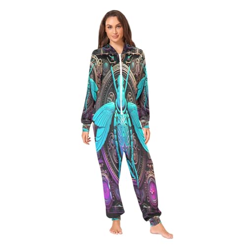 Combinaison pyjama insecte abstrait pour soirée cocooning