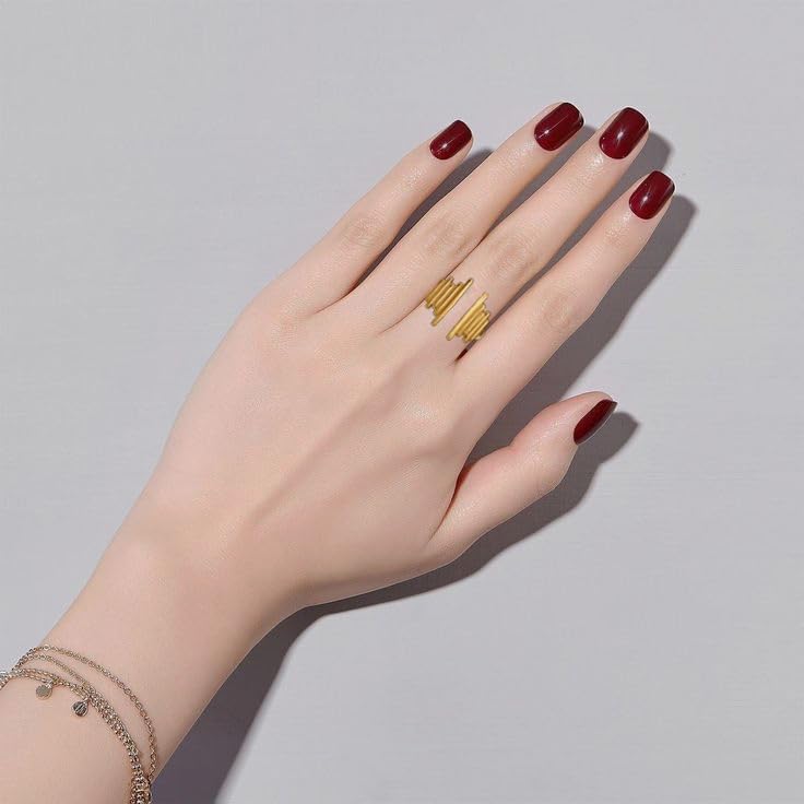 S&P minimalist open ring, modern simple Design, Adjustable Statement ring for Women, 18K Gold Plated ring for Women, Hypoallergenic, Tarnish Resistant, Minimalist Jewelry, Gift for Her - Image 4