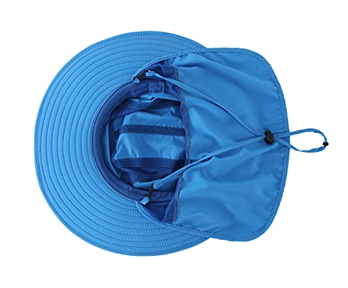 Image of Home Prefer UPF 50+ Mens Wide Brim Fishing Hat with Neck Flap Sun Hat for Men Women Sun Protection Cap