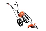 Wheeled Strimmer - Heavy Duty Petrol Grass Trimmer with Ergonomic Handle | Brush Cutter with Steel Frame for Garden Strimming and Overgrown Areas | Petrol Multi Tool | 52cc Power Engine | eSkde