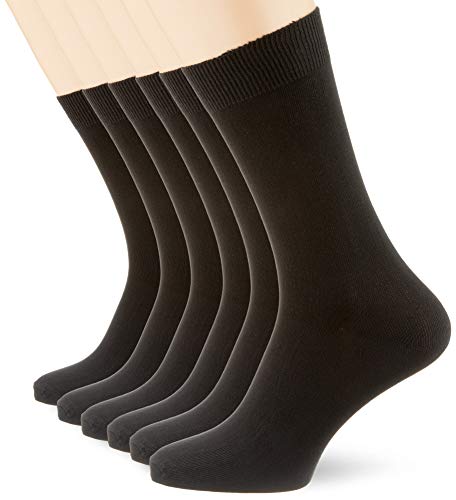 FM London 6-Pack Heren Sokken met HyFresh Geur Bescherming Technologie | 6-11 UK, Kleur Opties, Zachte 24 uur Jurk Sokken