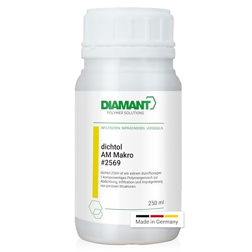 DIAMANT dichtol AM Makro 250ml - Versiegeln, Imprägnieren, Glätten und Veredeln von 3D-gedruckten Objekten | für große Poren bis 0,5mm | 3D-Druck Imprägnierung | Metallimprägnierung