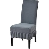 Tissu agréable : sa composition (85 % polyester, 15 % élasthanne) rend nos housses de chaises de salle à manger plus résistantes aux plis et extensibles. housses de chaises de banquet, jupes de chaises, housses de siège de chaises de salle à manger