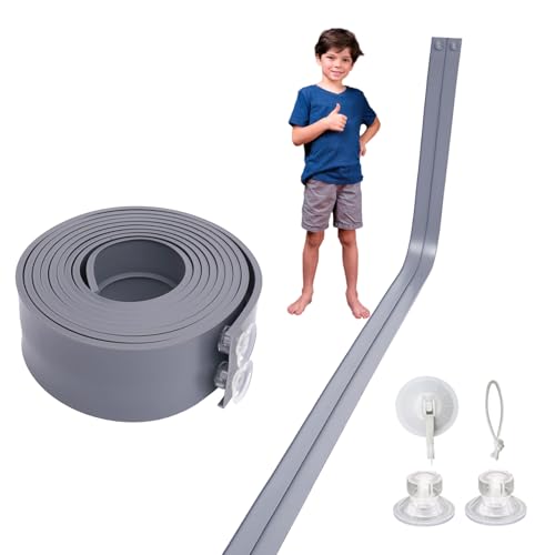 Flex Track 15 Ft Starter Set with Suction Cups Compatible with Hot Wheels and Diecast 1/64th Cars for Ages 3 & Up Green Gray Orange Classic Long Rolls Up Portable Racetrack (Gray)