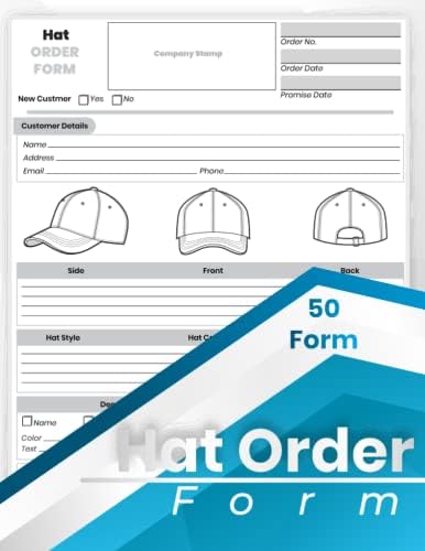 HAT Order Form Book: Perfect for small business, Ecommerce and online stores. 50 recipes (8.5x11inch).