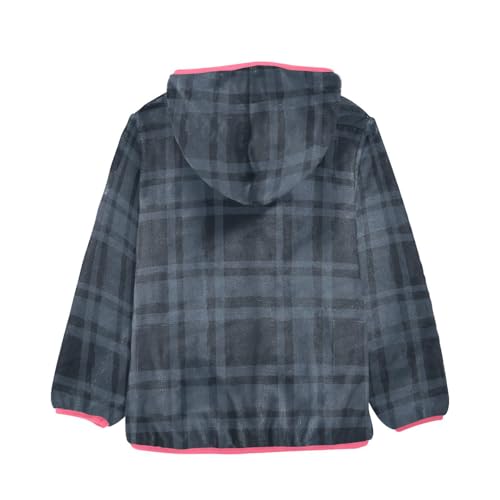 Blue Plaid Gingham Boys Fall Fleece Jacket2