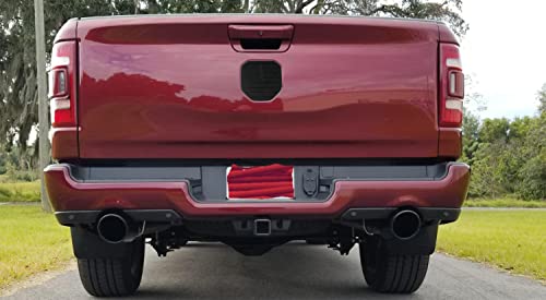 Image of CONGCONG Tailgate Emblem Badge for Dodge Ram 1500 /2500 /3500 (2019-2023, American Flag - Matte Over Gloss Black)
