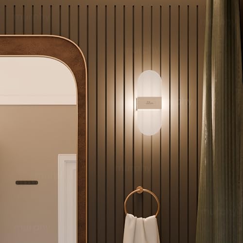 Image of Murphy Frost Beam Wall Light | Pack of 5 (2-Year Warranty) | Warm White Glow | Acrylic + Aluminium Oval Wall Highlighter |Premium Aluminium Finish