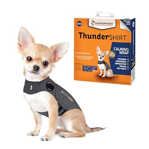 ThunderShirt for Dogs, XX Small, Heather Gray Classic - Dog Anxiety Relief Calming Vest
