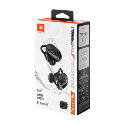 JBL Endurance Race 2, True Wireless Bluetooth-In-Ear-Kopfhörer, 48 h Akkulaufzeit, IP68 staub - und wasserdicht, Noise-Cancelling, JBL Pure Bass Sound, Smart-Ambient-Technologie, Sport-Modus, Schwarz – Bild 6