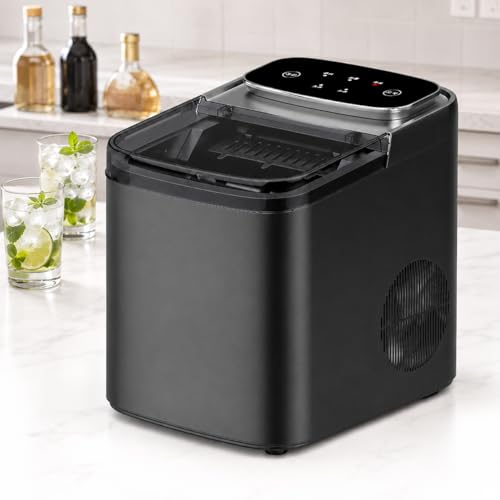 Máquina de hielo portátil 1.2L con cubos claros miniatura 1