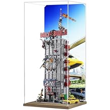 Acrylic Display Case for Lego 76178 Daily Bugle Building Building Set Dustproof Display Box, Showcase Box,, Display Box Compatible with Lego 76178-Only Display case Back Spray 1