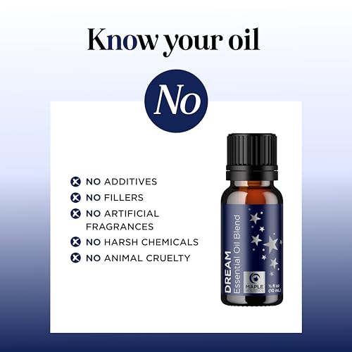 Image of Sleep Essential Oil Blend for Diffuser - Dream Essential Oils for Diffusers Aromatherapy and Relaxation with Clary Sage Ylang-Ylang Roman Chamomile and Lavender for Sleep Time Support (10mL)
