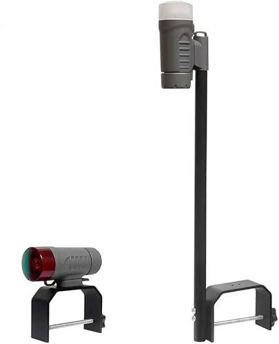 Sebnux Batería de lancha con arco y popa, batería portátil, para navegación para pontón y lancha pequeña (gris)