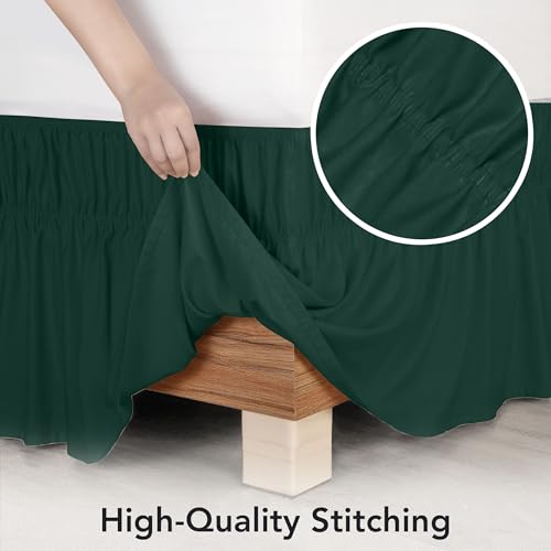Faldón de cama elástico Queen Utopia Bedding con caída de 16 pulgadas microfibra ajustable 6