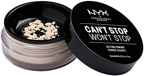 NYX Professional Makeup Can't Stop Won't Stop Setting Powder Puder utrwalający do twarzy idealne dopasowanie, utrwala, w proszku, 01 Light 6 g
