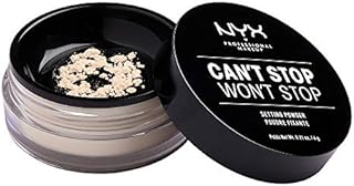 NYX Professional Makeup Can't Stop Won't Stop Setting Powder Puder utrwalający do twarzy idealne dopasowanie, utrwala, w proszku, 01 Light 6 g
