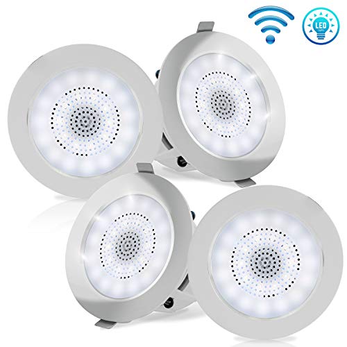 Pyle 4” Pair Bluetooth Flush Mount In-wall In-ceiling 2-Way Home Speaker System Built-in