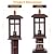 Bronze Post Light 2 Packs, Hardwired Anti-Rust Exterior Light Fixture Brown, Waterproof Outside Lamp Post with Pier Mount, Exterior Pole Lantern for Garden Yard Patio Path