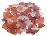 Sea Glass for Crafts – 11oz Amber Brown, Red, Frosted White Sea Glass Decor, Tumbled Seaglass, Seaglass for Crafts, Beachglass Decor, Nautical Vase Fillers, Coastal Art Supplies